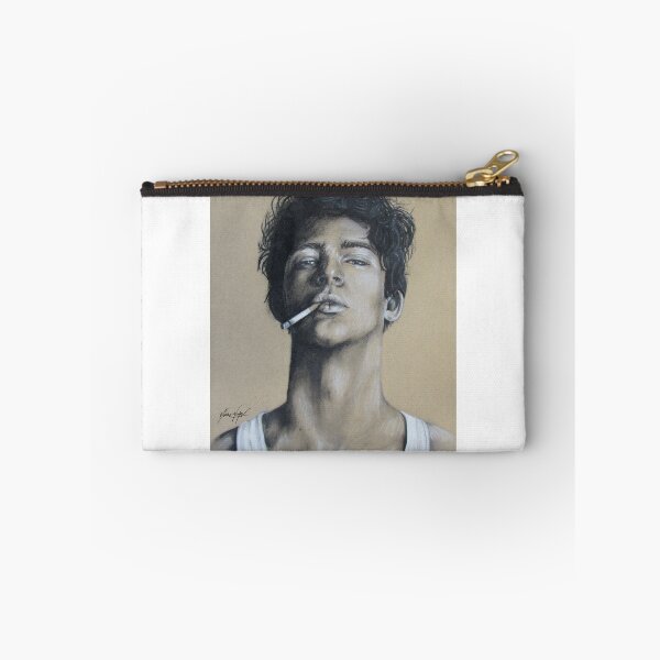 Item preview, charcoal man smoking cigarette designed and sold by Nicole Weyer.