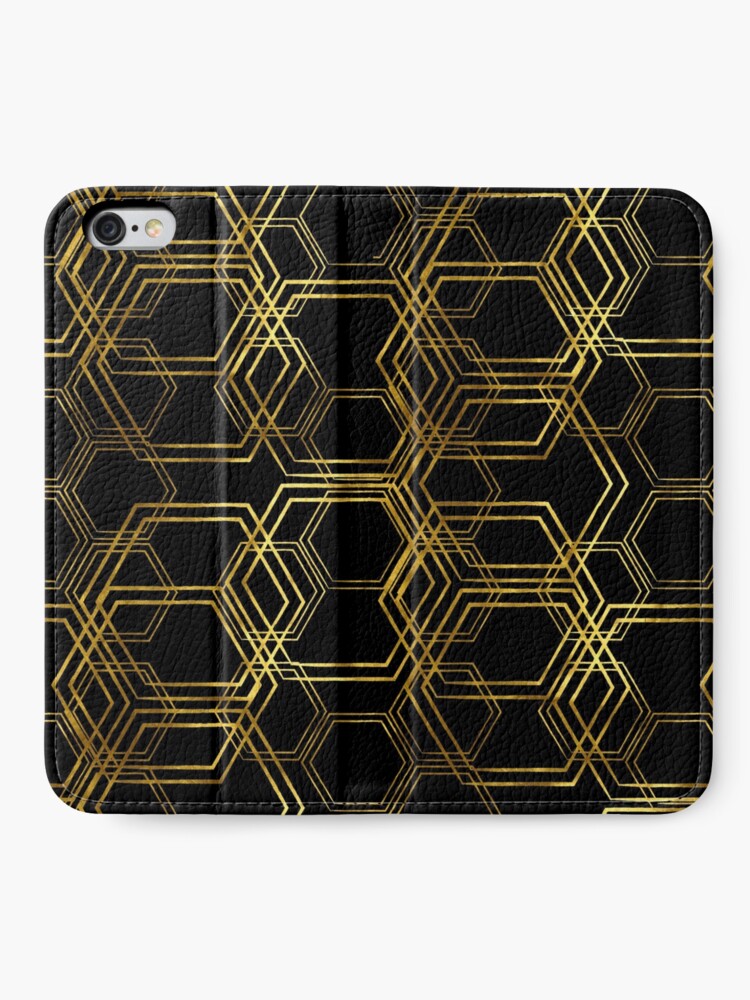 Alternate view of Hexagold Black iPhone Wallet