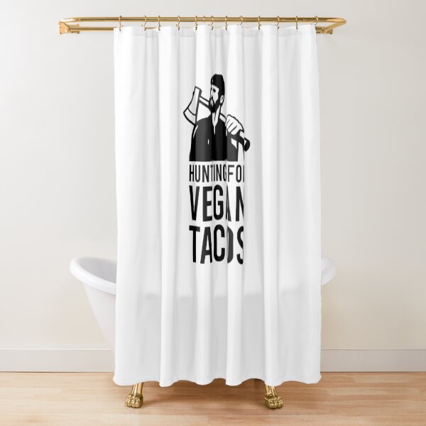 Hunting for Vegan Tacos Shower Curtain