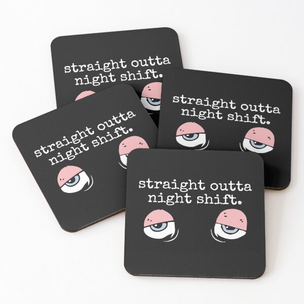 Item preview, Straight Outta Night Shift Tired Red Eyes Funny Doctor Nurse Gift designed and sold by alenaz.