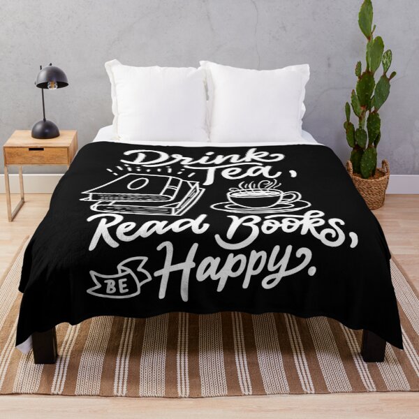 Item preview, Drink Tea Read Books Be Happy Funny & Geeky Book Worm designed and sold by yesqueen.