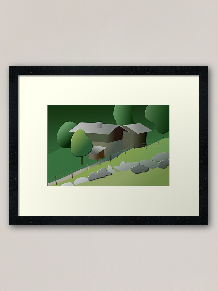 Alternate view of Once upon a time in Ballenberg Framed Art Print