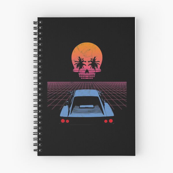 Item preview, Synthwave Retrowave Aesthetic Vintage Drive Sunset 80s Skull design designed and sold by A-Fashion.
