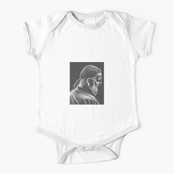 Street Photography - longhaird bearded man Short Sleeve Baby One-Piece