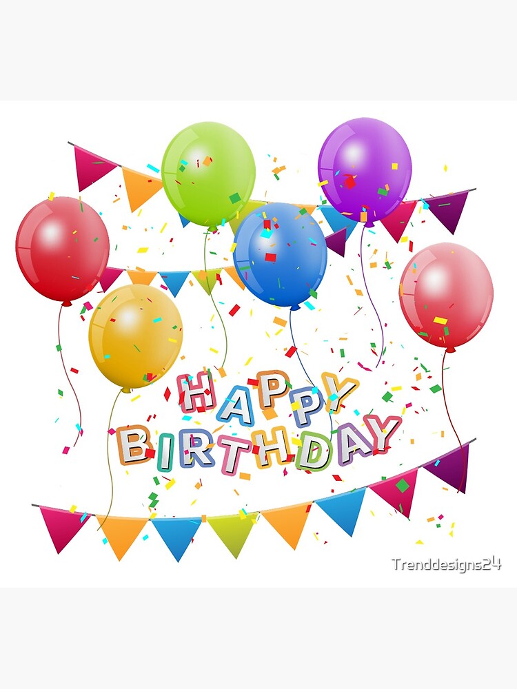 Confetti balloon with text, Happy birthday. - Pins Für Alles  Happy  birthday greetings, Happy birthday images, Happy birthday pictures