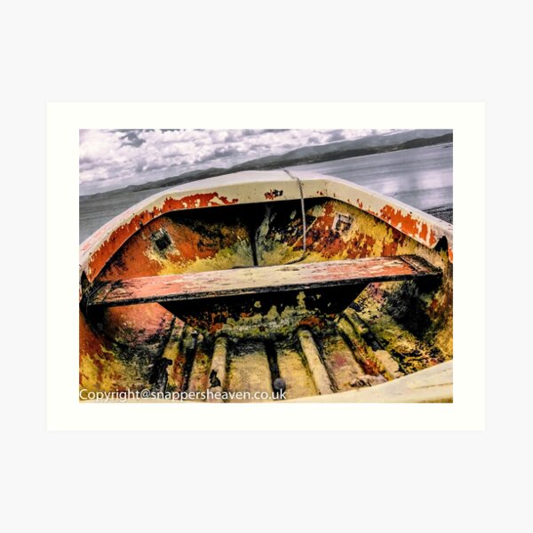 Boat rusting on Anglesey Art Print