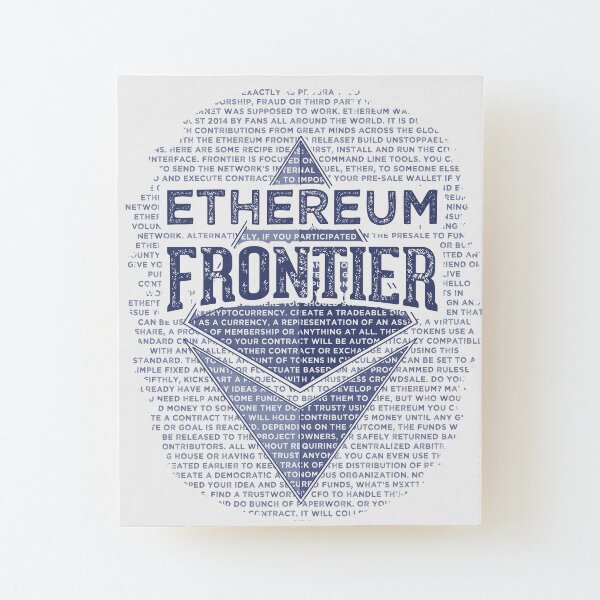 Ethereum Frontier original Wood Mounted Print