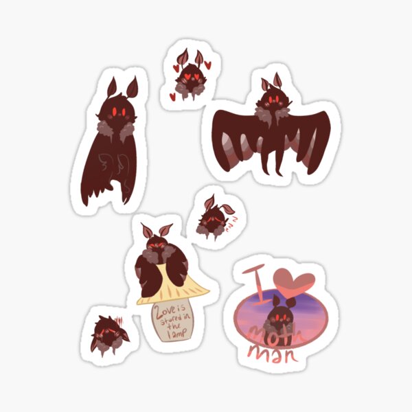 Fluffy Poodle Moth Sticker / Fluffy Moth Sticker / Cute Moth Sticker /  Vinyl Sticker / Water Bottle Sticker 