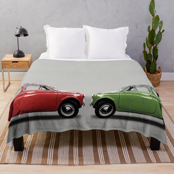 Italian Fiat 500 Throw Blanket