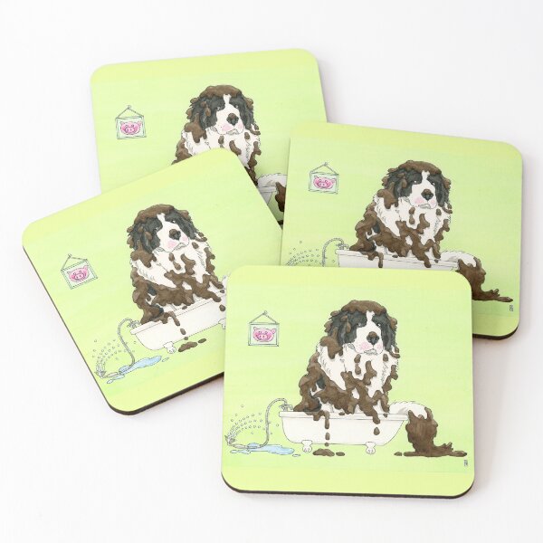 Item preview, Bath Time For Muddy Puppy designed and sold by S.O.S.  Terre-neuve Québec Newf Rescue.