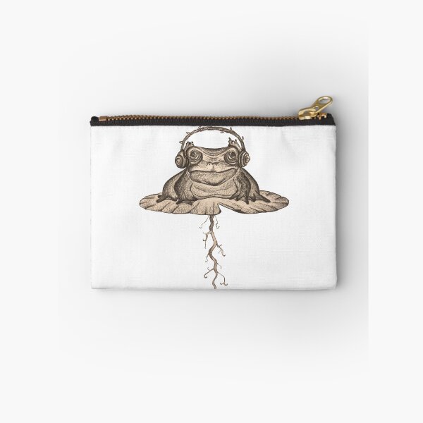 Item preview, Frog with Snail Headphones designed and sold by DinkumDoodles.