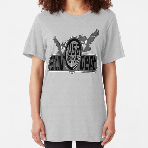 usa new york tshirt by rogers bros co Slim Fit T-Shirt