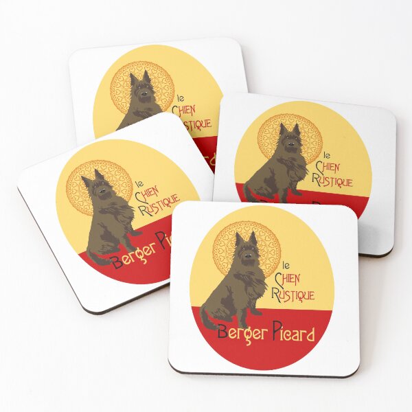 Item preview, Brindle Berger Picard, Le Chien Rustique oval designed and sold by ArtfulDogster.