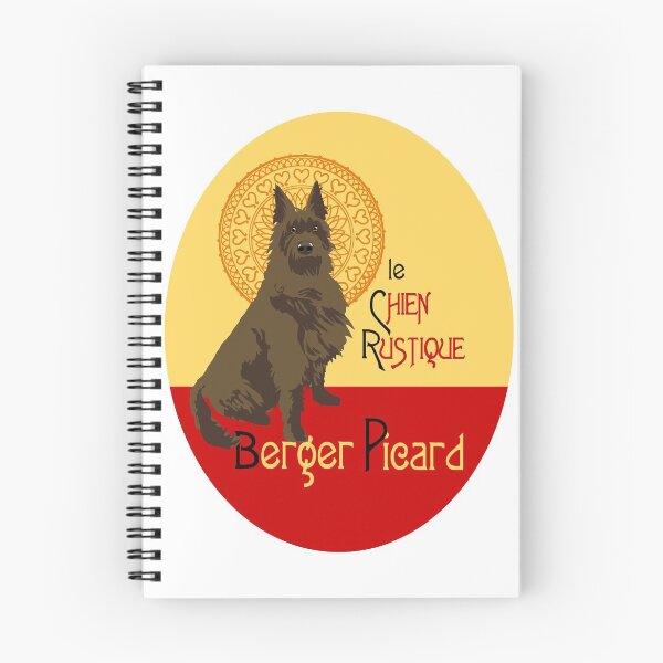 Item preview, Brindle Berger Picard, Le Chien Rustique oval designed and sold by ArtfulDogster.