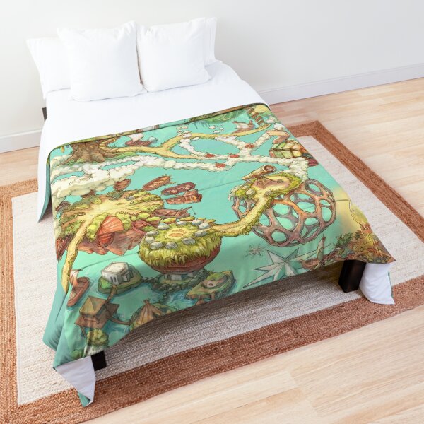 Map of the Contributopia notebooks (square version) Comforter