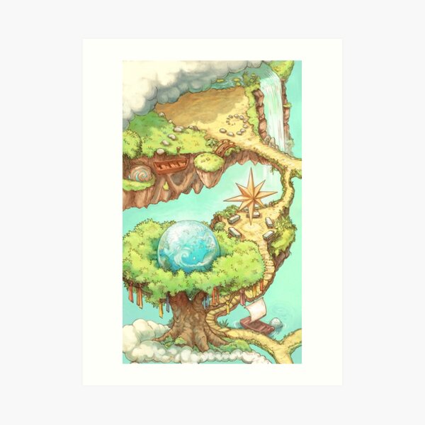 (A) Map of the Contributopia notebooks Art Print