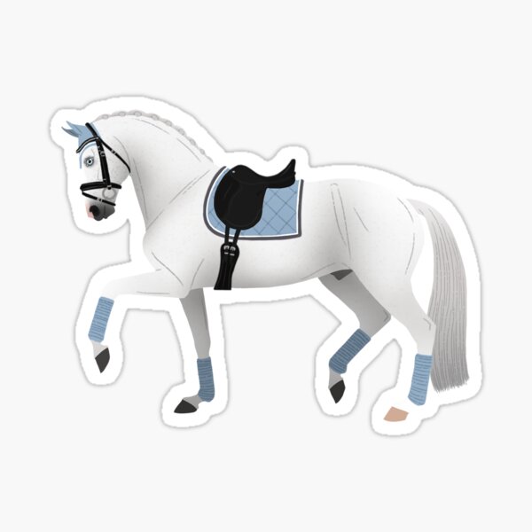 Grey Dressage Horse - Equine Rampaige Sticker