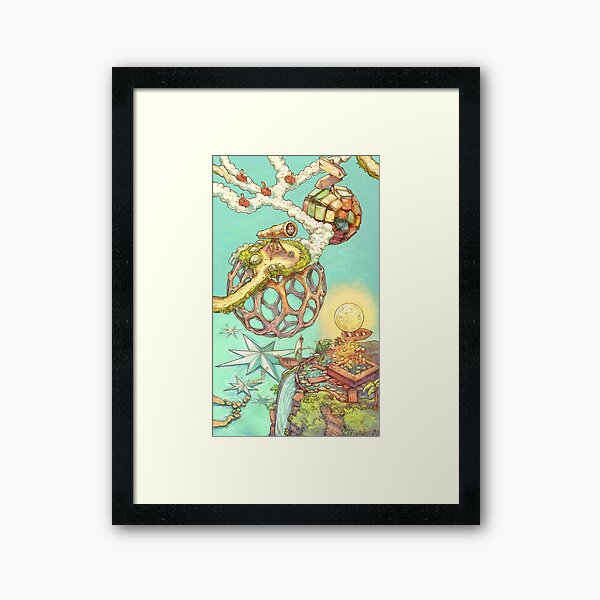 (C) Map of the Contributopia notebooks Framed Art Print