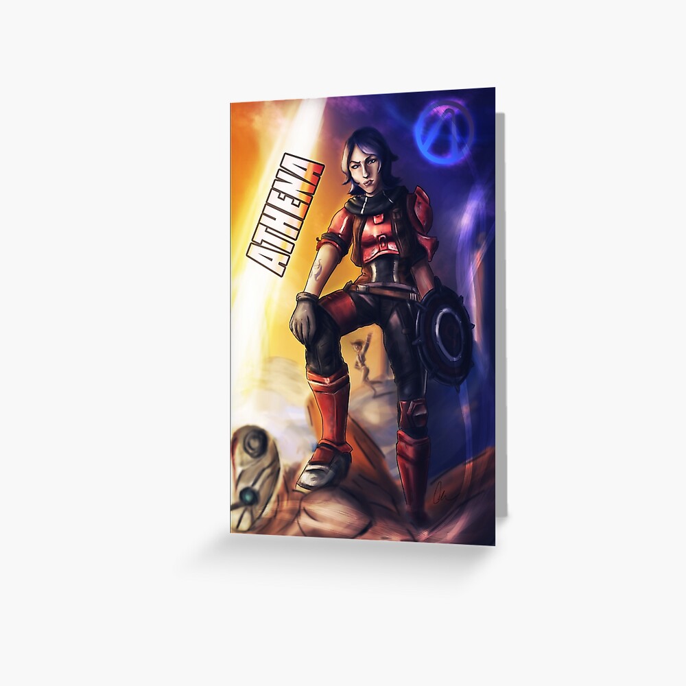 Borderlands The Pre Sequel Athena Greeting Card By Chooone Redbubble