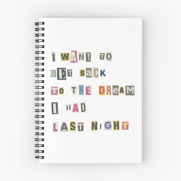Item preview, I WANT TO GET BACK TO THE DREAM I HAD LAST NIGHT designed and sold by prschooldr0pout.