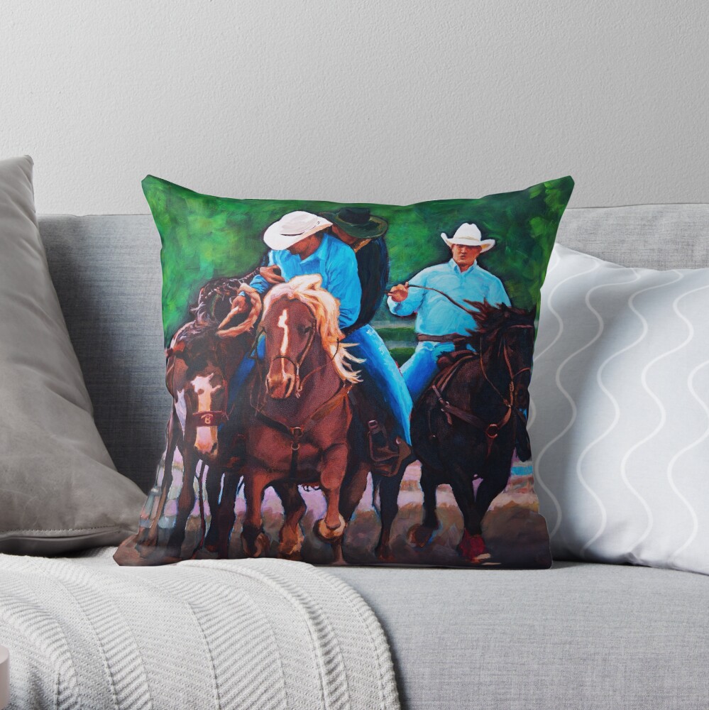 Rodeo Cowboys Throw Pillow