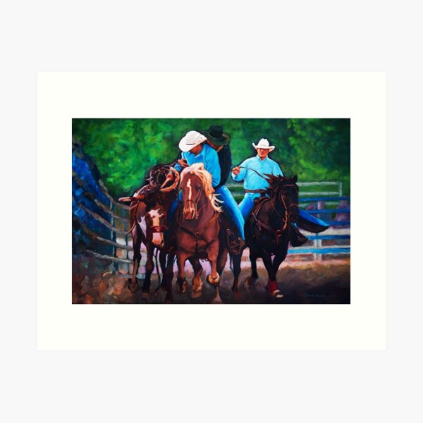 Rodeo Cowboys Art Print