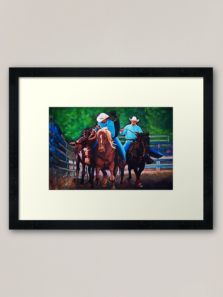 Alternate view of Rodeo Cowboys Framed Art Print
