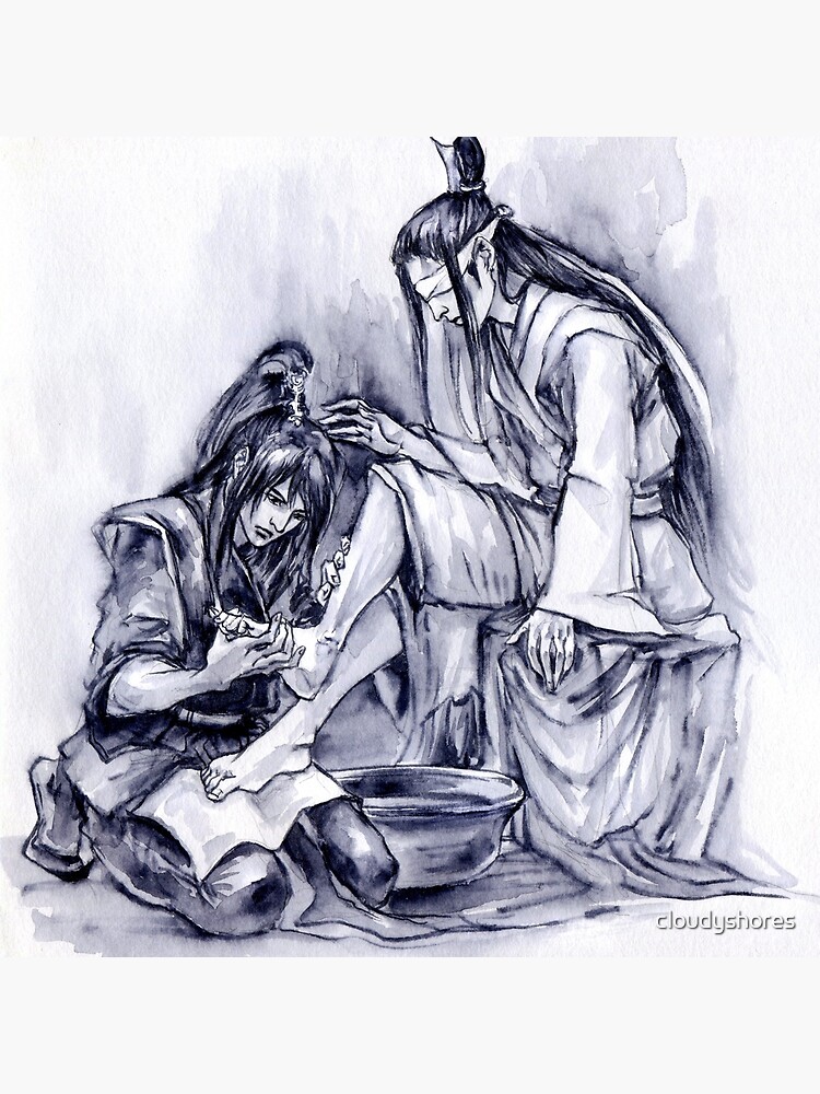 Xuexiao Washing Feet Art Board Print By Cloudyshores Redbubble