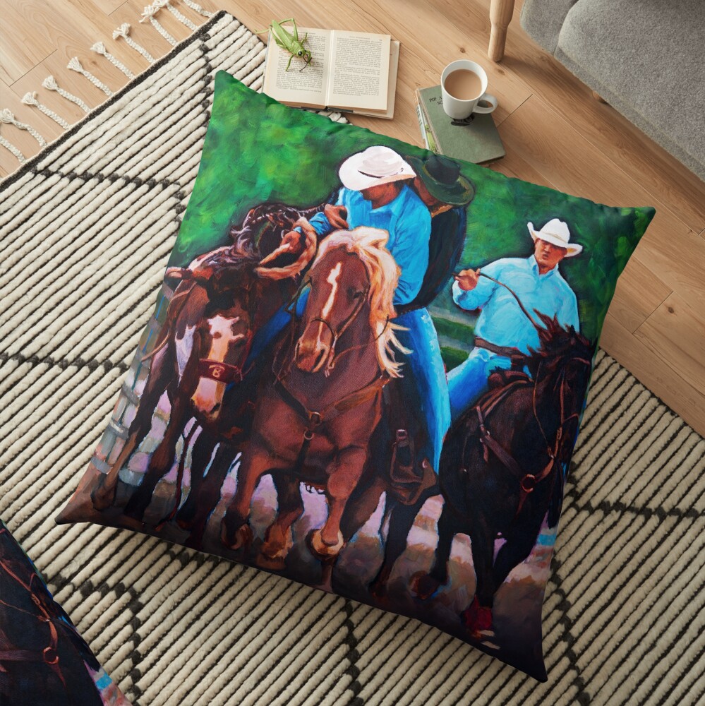 Rodeo Cowboys Floor Pillow