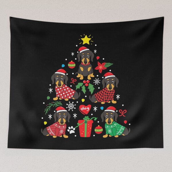 Item preview, Dachshund Doxie Christmas Ornament Tree designed and sold by rafaeltto.
