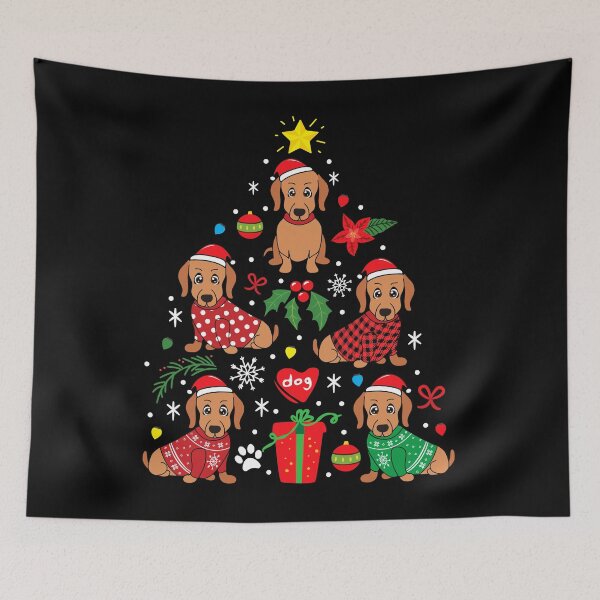 Item preview, Dachshund Doxie Weenie Christmas Ornament Tree designed and sold by rafaeltto.