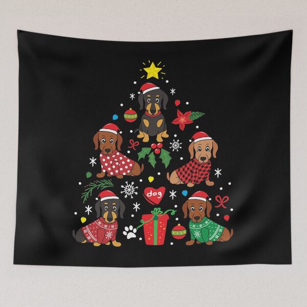 Item preview, Dachshund Doxie Weenie Christmas Ornament Tree designed and sold by rafaeltto.