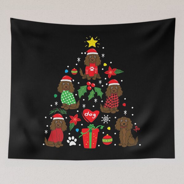 Item preview, Field Spaniel Christmas Ornament Tree designed and sold by rafaeltto.