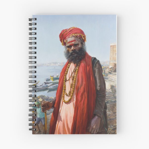 Item preview, SADHU AT THE MANIKARNIKA BURNING GHAT IN VARANASI designed and sold by pavelsokov.