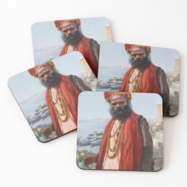 Item preview, SADHU AT THE MANIKARNIKA BURNING GHAT IN VARANASI designed and sold by pavelsokov.