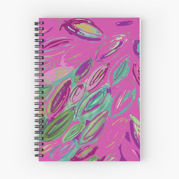 Item preview, Watercolor Leaves in Pink Magenta Purple Teal Blue Green designed and sold by djrunnels.