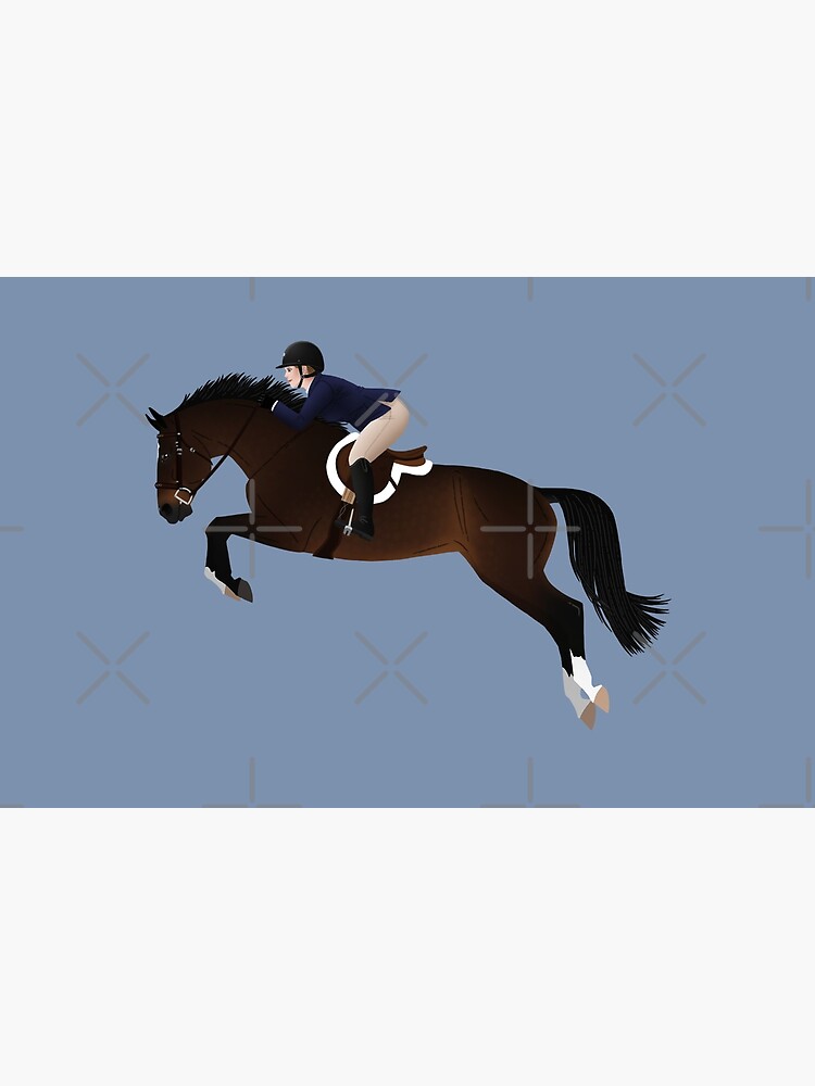 Thumbnail 4 of 4, Zipper Pouch, Bay Hunter Jumper - Equine Rampaige designed and sold by equinerampaige.