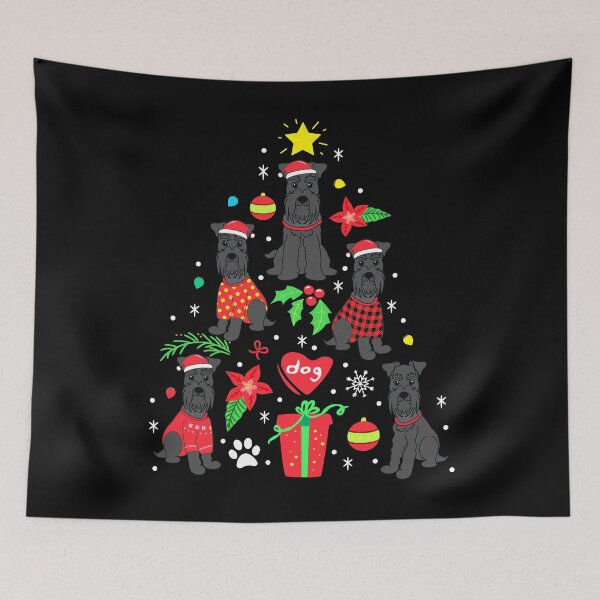 Aperçu de l'œuvre Giant Schnauzer Christmas Ornament Tree créée et vendue par rafaeltto.