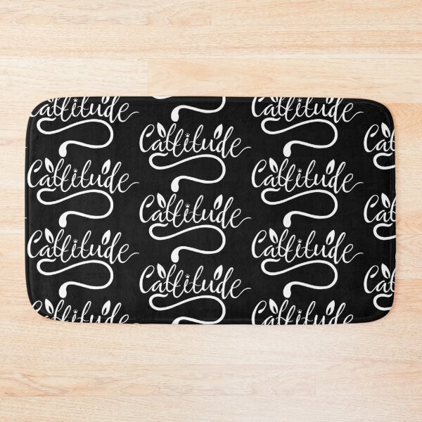 Item preview, Cattitude Hand Lettered Print in White designed and sold by Kova  Rose.