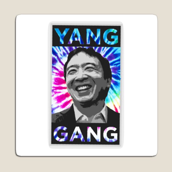 Andrew Yang Tie Dye Sticker Magnet