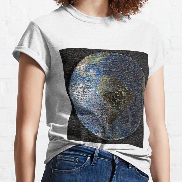 Earth as a mosaic, from Nasa Classic T-Shirt