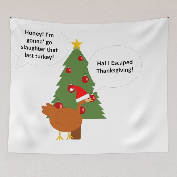 Item preview, Turkey at Christmas is About to be Slaughtered designed and sold by Simplz Design.