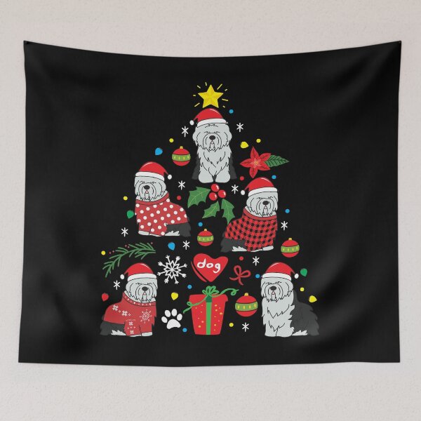Item preview, Old English Sheepdog Sheepie Christmas Ornament Tree designed and sold by rafaeltto.