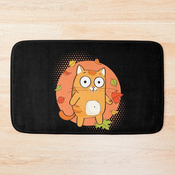 Item preview, Cat Leaf Fall Hello Autumn Maple Kitten Lovers Gift designed and sold by Dressed For  Duty.