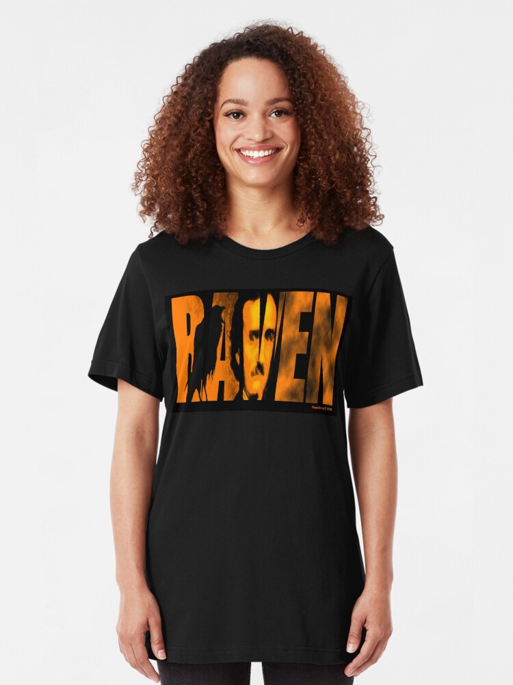 Alternate view of Edgar Allan Poe and The Raven Slim Fit T-Shirt
