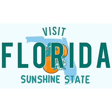 floridavintagelicenseplatesticker|Sticker