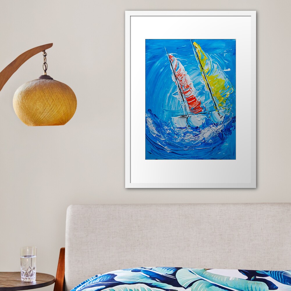 The race... Framed Art Print