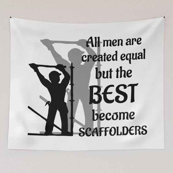 Item preview, Scaffolder; All men are equal; designed and sold by StickerApe.