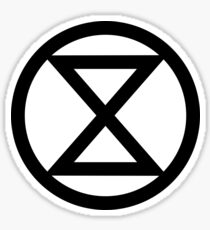 Activism - Extinction Rebellion Hourglass Sticker