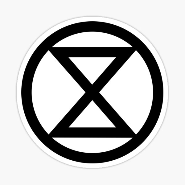 Activism - Extinction Rebellion Hourglass Sticker